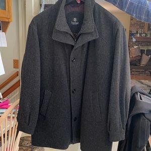 Pea coat with inside zipper